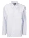 Apc A.p.c. Striped Shirt With Buttons And Front Pocket In White