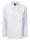Apc Striped Shirt With Buttons And Front Pocket In White