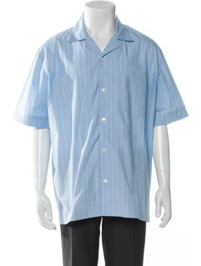 Pre-owned Apc Striped Short Sleeve Shirt In Blue