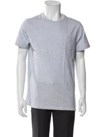 Pre-owned A.p.c. Striped Short Sleeve Shirt In White