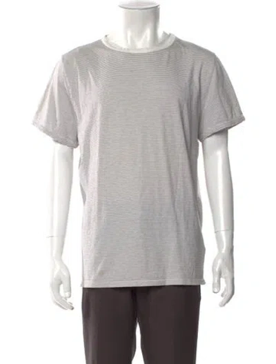 Pre-owned A.p.c. Striped Short Sleeve Shirt In White