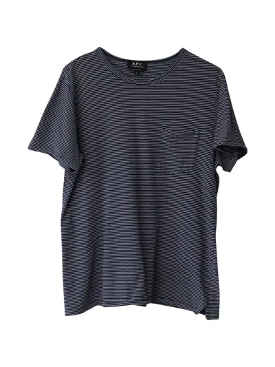 Pre-owned Apc Striped Short-sleeve T-shirt In Blue