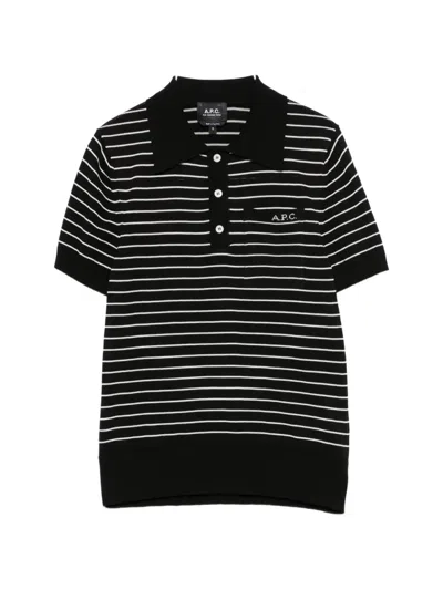 A.P.C. STRIPED SHORT-SLEEVE POLO SHIRT