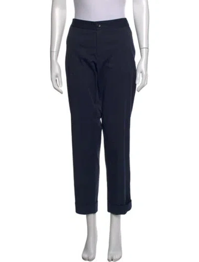 Pre-owned A.p.c. Striped Straight Leg Pants In Blue