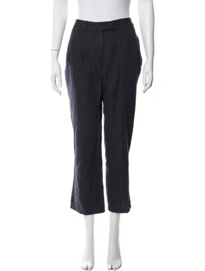 Pre-owned A.p.c. Striped Straight Leg Pants In Blue