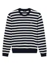 Apc A.p.c. Matthias Stripe Wool Sweater In Blue