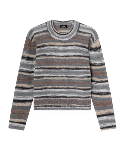 A.p.c. Striped Sweater In Multi