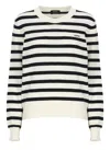 Apc A.p.c. Striped Sweater With Logo In White