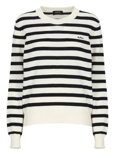 APC STRIPED SWEATER WITH LOGO