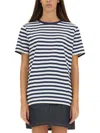Apc A.p.c. Striped Cotton T-shirt Clothing In Black