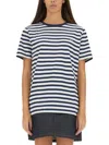 Apc A.p.c. Striped Cotton T-shirt Clothing In Blue
