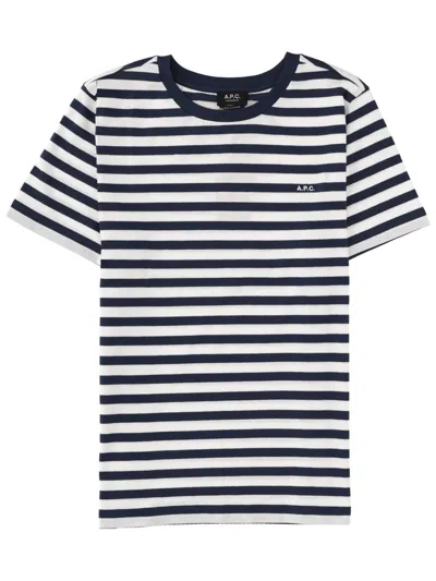 Apc A.p.c. Striped T Shirt In Multi