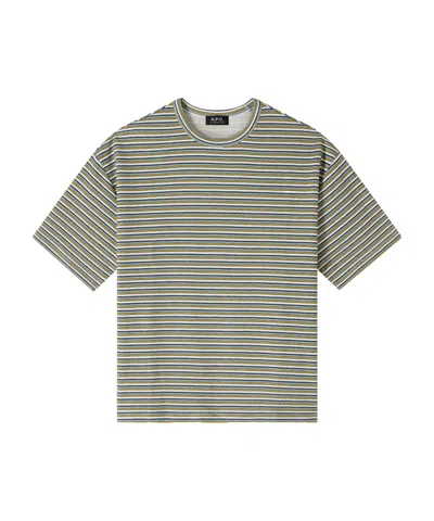 Apc Striped T-shirt In Gray