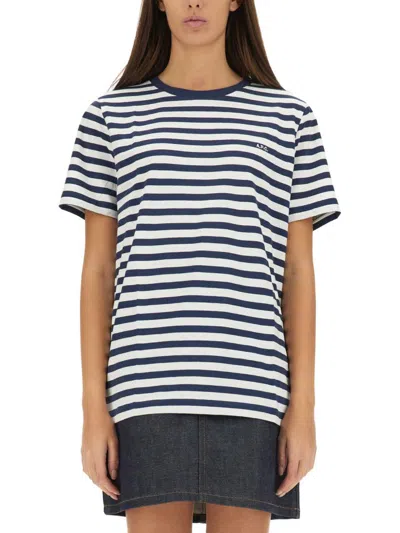 Apc A.p.c. Striped T-shirt In Multicolour