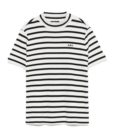 APC A.P.C. STRIPED CREWNECK T-SHIRT