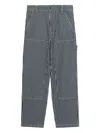 Apc Striped Trousers In Black