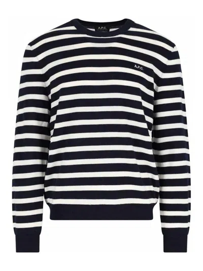APC STRIPED VIRGIN WOOL SWEATER