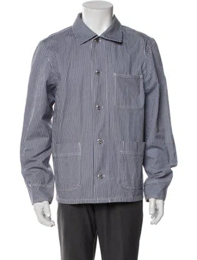 Pre-owned Apc Striped Windbreaker In Blue