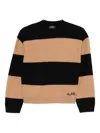 Apc A.p.c. A.p.c. Penny Striped Sweater In Black