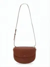 Apc Structured Crossbody Bag In Rich Brown Leather In Brown