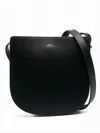 Apc Structured Crossbody Bag With Flap Closure In Black