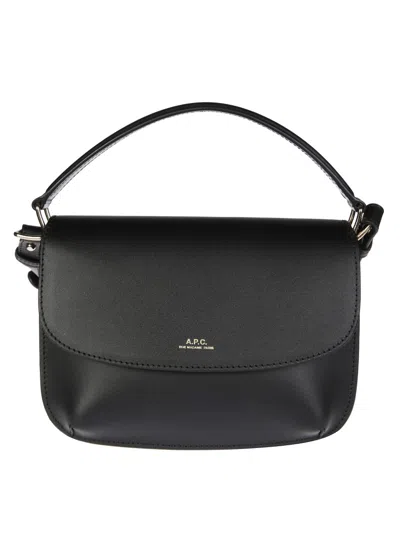 Apc A.p.c. Structured Mini Shoulder Bag With Adjustable Strap In Black