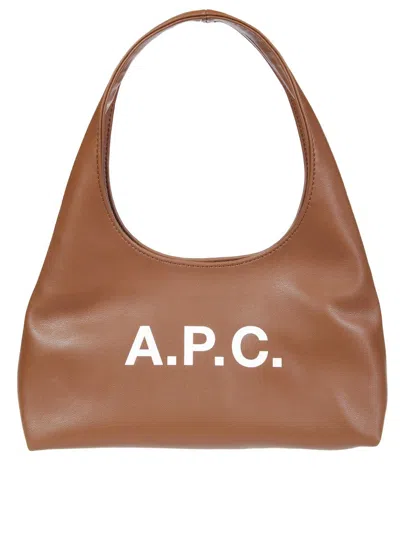 APC STRUCTURED SHOULDER BAG WITH BOLD LETTERING