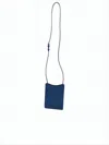 Apc Structured Square Crossbody Bag In Smooth Leather In Blue