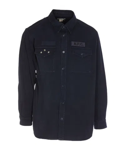 Apc Stud-embellished Long-sleeve Jacket In Black