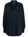 Apc Stud-embellished Long-sleeve Jacket In Blue