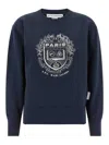 Apc Graphic-print Sweater In Blue
