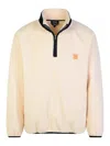 Apc Island Fleece Sweater With Contrast Detailing In Beis