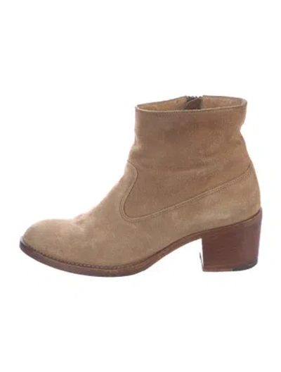 Pre-owned A.p.c. Suede Boots In Brown