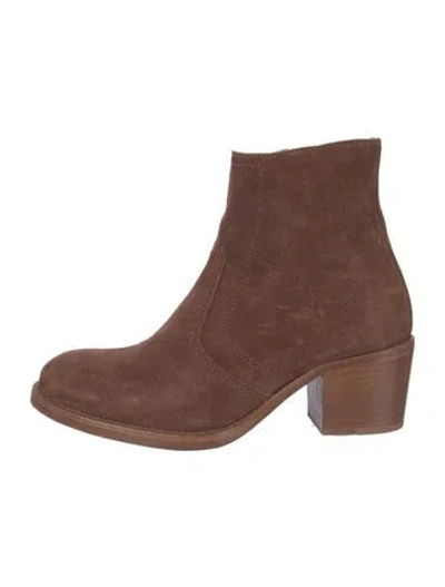 Pre-owned A.p.c. Suede Boots In Brown