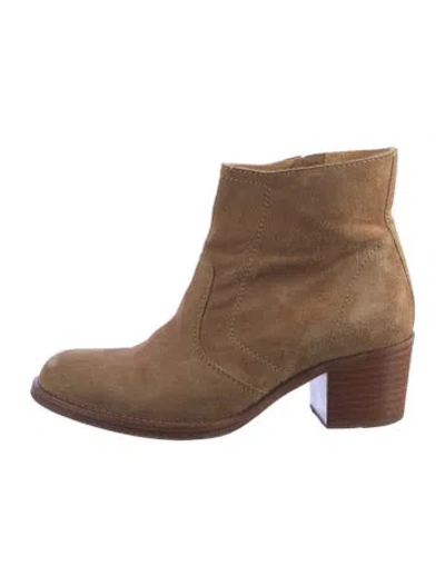 Pre-owned Apc Suede Boots In Neutral