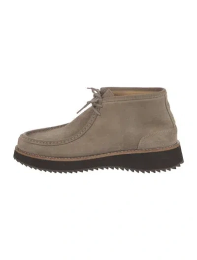 Pre-owned A.p.c. Suede Boots In Neutrals