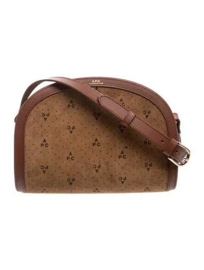 Pre-owned A.p.c. Suede Crossbody Bag In Brown