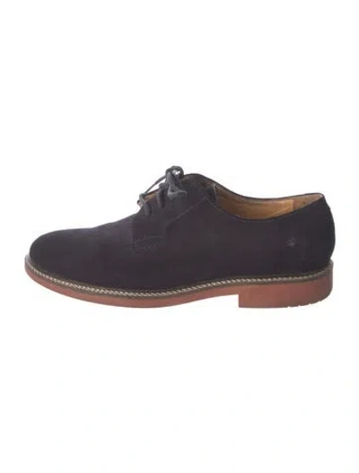 Pre-owned Apc Suede Derby Shoes In Blue