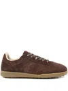 Apc Suede Lace-up Sneakers In Brown