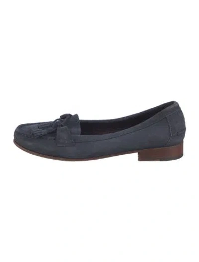 Pre-owned Apc Suede Loafers In Blue