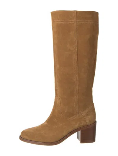 Pre-owned A.p.c. Suede Riding Boots In Brown