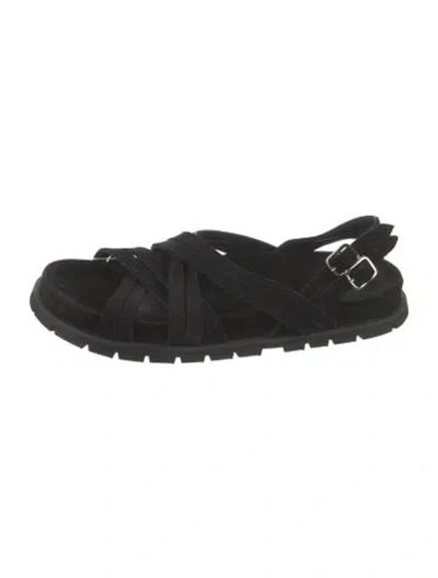 Pre-owned A.p.c. Suede Sandals In Black