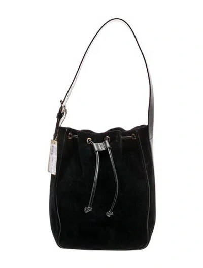 Pre-owned Apc Suede Shoulder Bag In Black