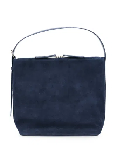 A.p.c. Suede Shoulder Bag In Blue