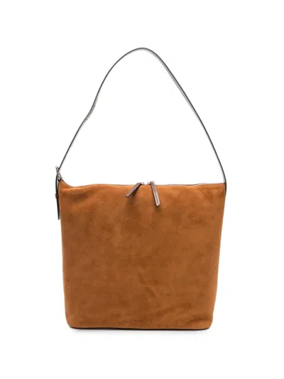 A.p.c. Suede Shoulder Bag In Brown