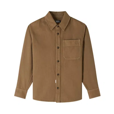 Apc A.p.c. Shirts In Brown