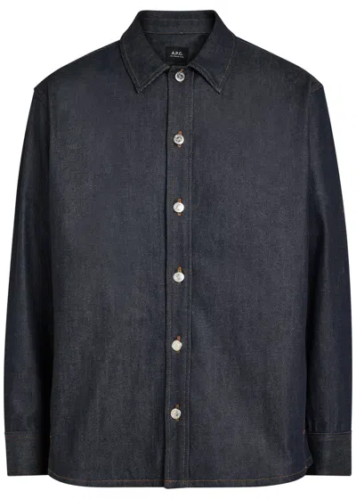 A.p.c. Surchemise Denim Overshirt In Blue