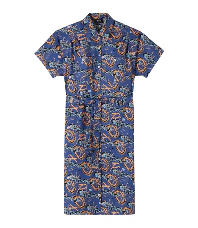 A.p.c. Suzanne Dress In Iaa - Blue