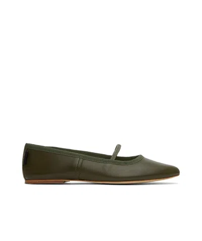 Apc Swan Ballerina Flats In Jaa - Khaki