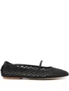 Apc Embroidered Ballerina Shoes In Black